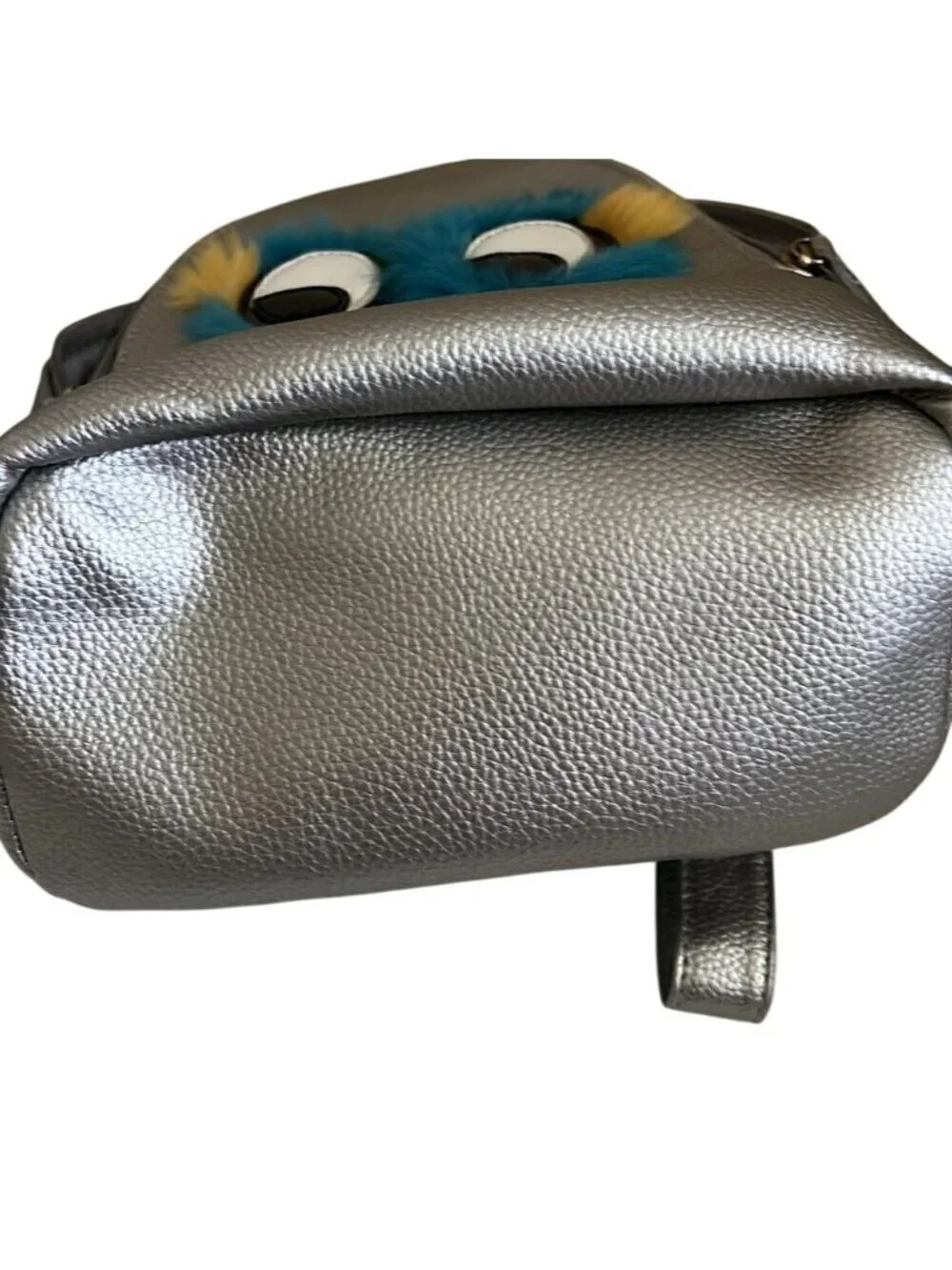 Olivia Miller Furface Silver Retro Inspired Monster Theme Mini Backpack